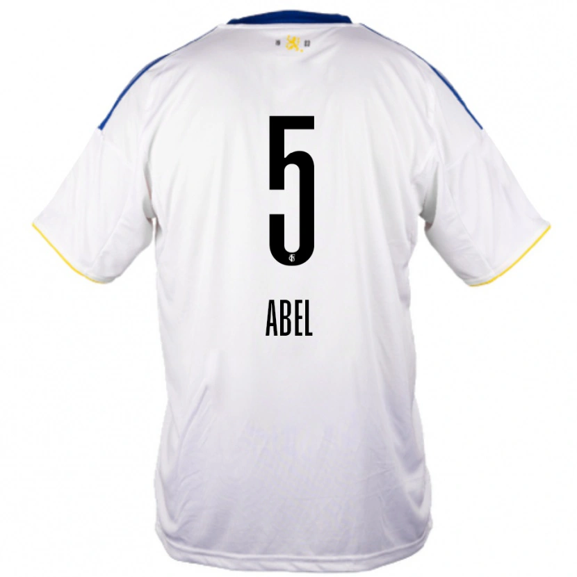 Danxen Damen Andris Abel #5 Weiß Blau Gelb Auswärtstrikot Trikot 2025/26 T-Shirt