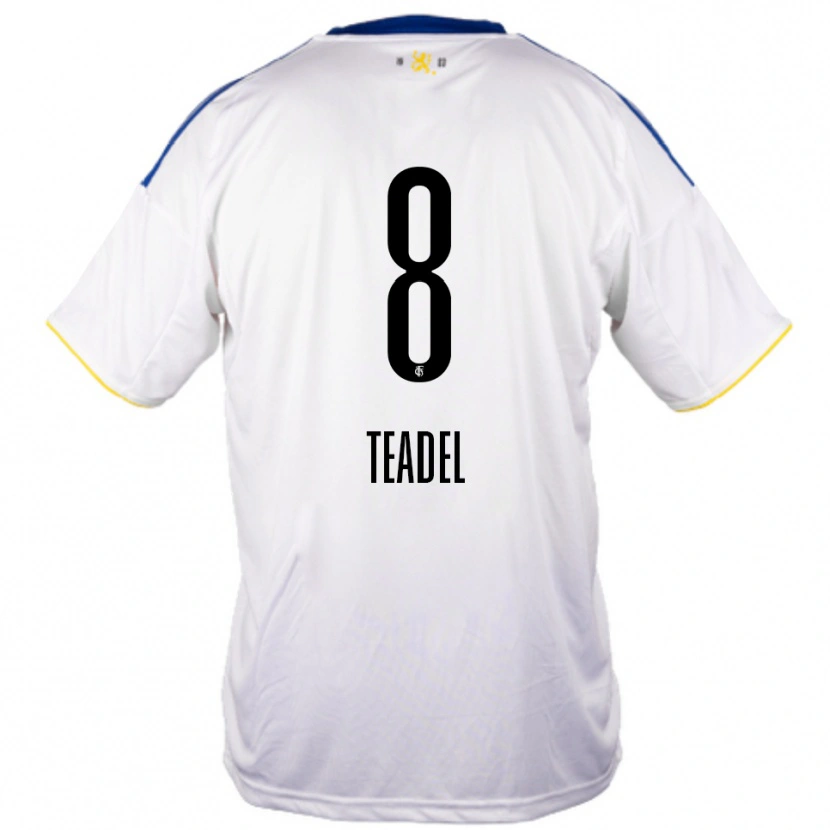 Danxen Damen Temesgen Teadel #8 Weiß Blau Gelb Auswärtstrikot Trikot 2025/26 T-Shirt