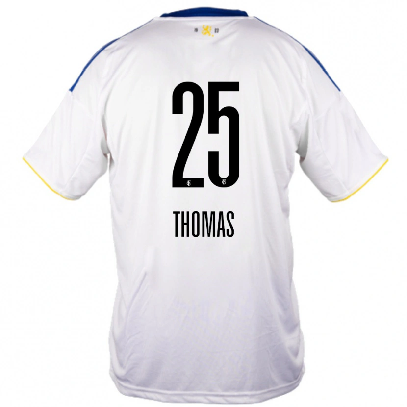 Danxen Damen Jakob Thomas #25 Weiß Blau Gelb Auswärtstrikot Trikot 2025/26 T-Shirt