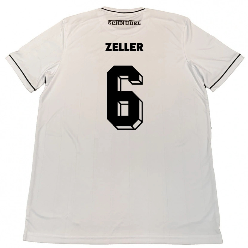 Danxen Damen Lucas Zeller #6 Weiß Schwarz Auswärtstrikot Trikot 2025/26 T-Shirt