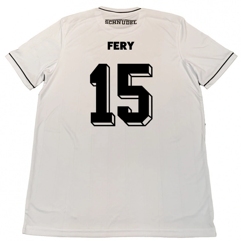 Danxen Damen Kevin Fery #15 Weiß Schwarz Auswärtstrikot Trikot 2025/26 T-Shirt