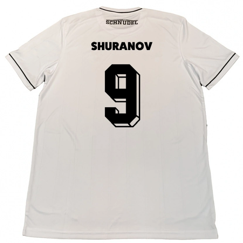 Danxen Damen Erik Shuranov #9 Weiß Schwarz Auswärtstrikot Trikot 2025/26 T-Shirt