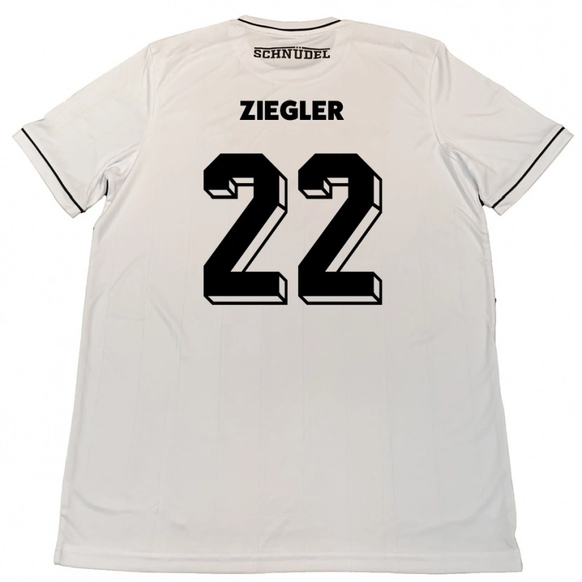Danxen Damen Kevin Ziegler #22 Weiß Schwarz Auswärtstrikot Trikot 2025/26 T-Shirt