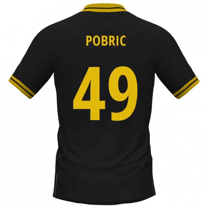 Danxen Damen Mika Pobric #49 Schwarz Gelb Auswärtstrikot Trikot 2025/26 T-Shirt