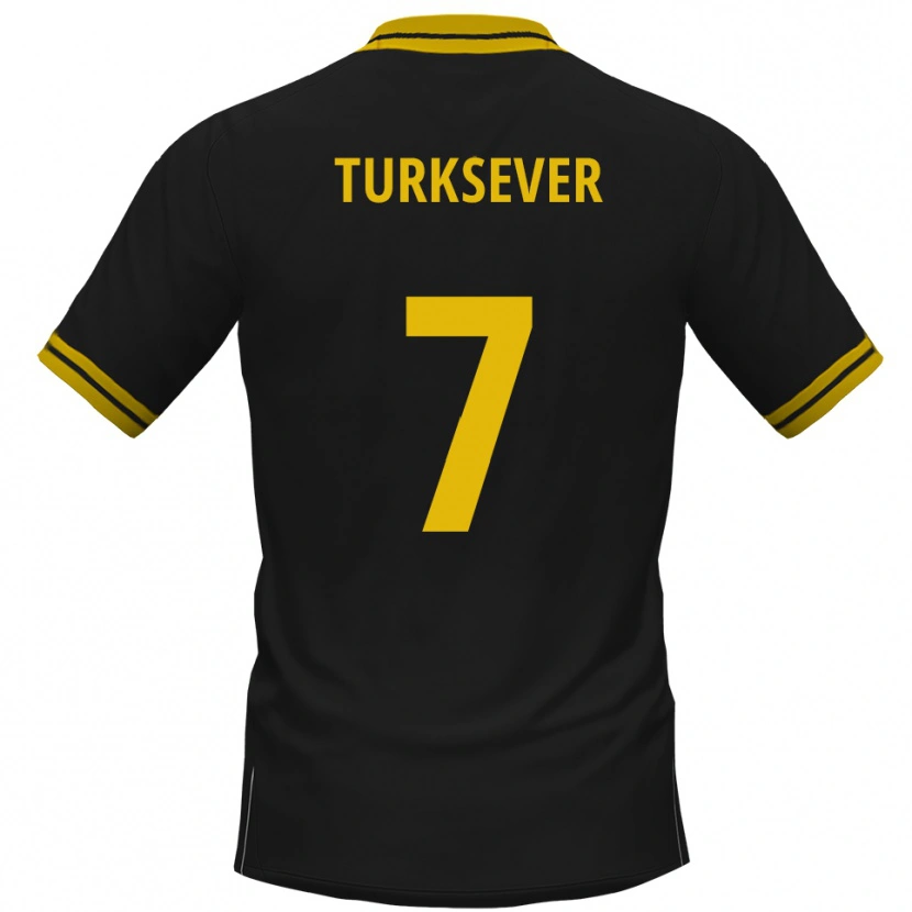 Danxen Damen Emre Türksever #7 Schwarz Gelb Auswärtstrikot Trikot 2025/26 T-Shirt