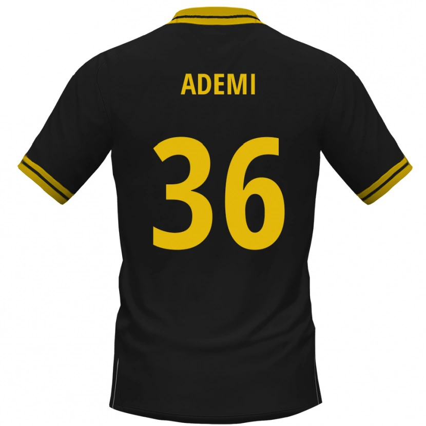 Danxen Damen Faton Ademi #36 Schwarz Gelb Auswärtstrikot Trikot 2025/26 T-Shirt