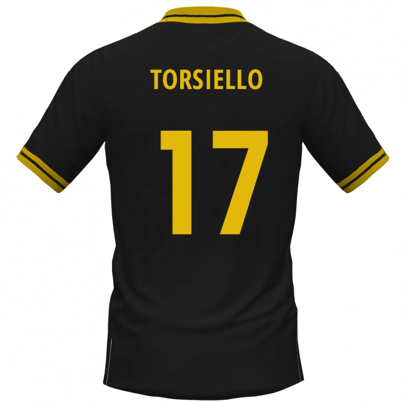 Danxen Damen Fabio Torsiello #17 Schwarz Gelb Auswärtstrikot Trikot 2025/26 T-Shirt