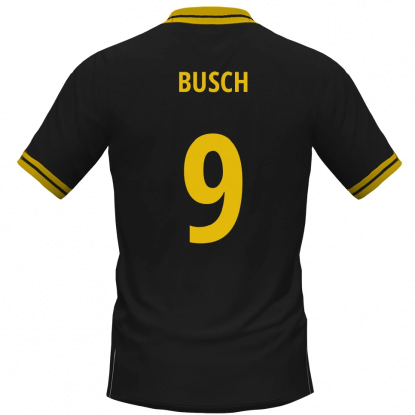 Danxen Damen Luis Busch #9 Schwarz Gelb Auswärtstrikot Trikot 2025/26 T-Shirt