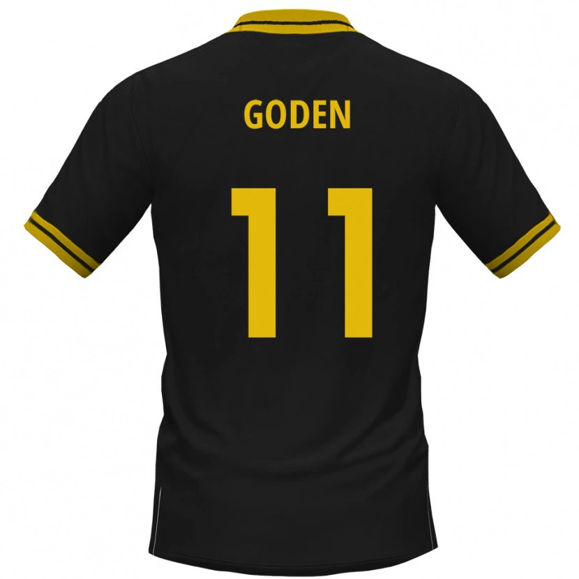Danxen Damen Kevin Goden #11 Schwarz Gelb Auswärtstrikot Trikot 2025/26 T-Shirt