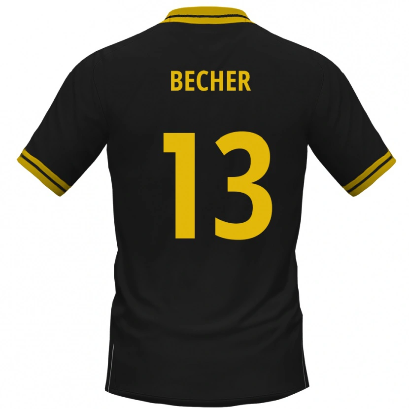 Danxen Damen Kjell Becher #13 Schwarz Gelb Auswärtstrikot Trikot 2025/26 T-Shirt
