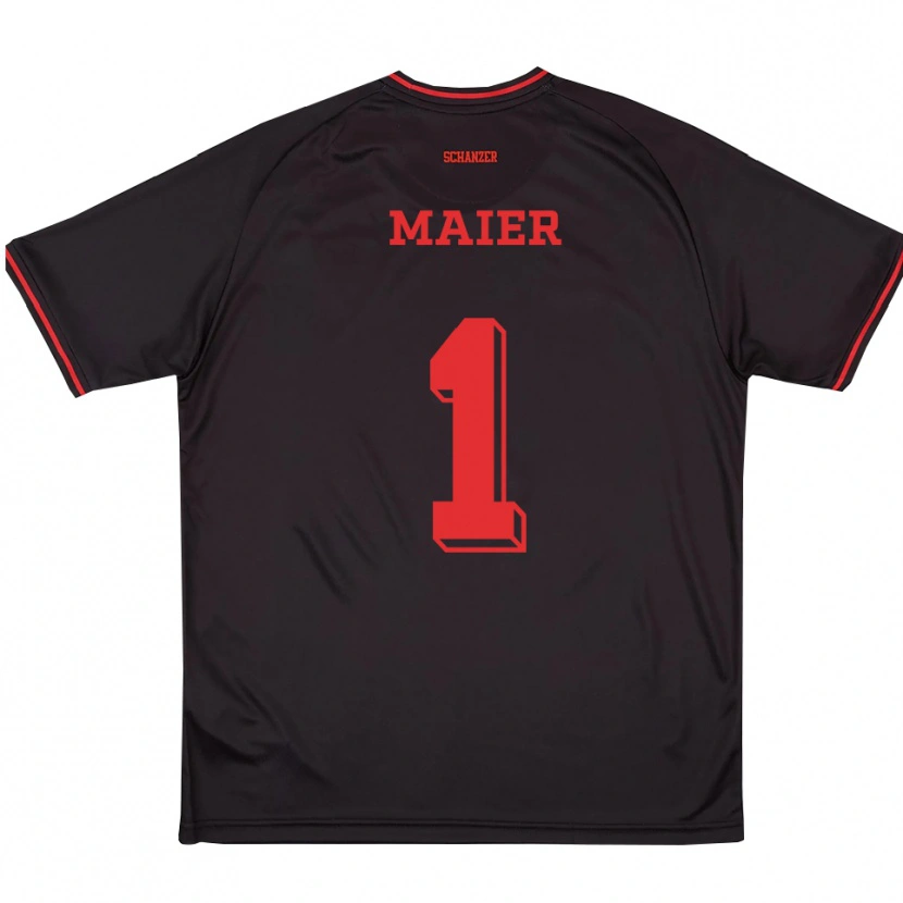 Danxen Damen Franziska Maier #1 Schwarz Rot Weiß Auswärtstrikot Trikot 2025/26 T-Shirt