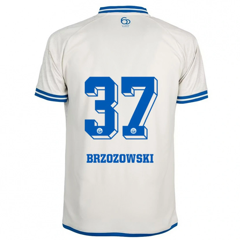Danxen Damen Milosz Brzozowski #37 Weiß Blau Auswärtstrikot Trikot 2025/26 T-Shirt