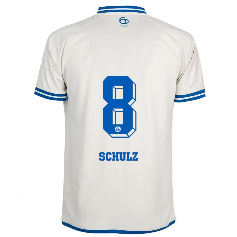 Danxen Damen Alessandro Schulz #8 Weiß Blau Auswärtstrikot Trikot 2025/26 T-Shirt