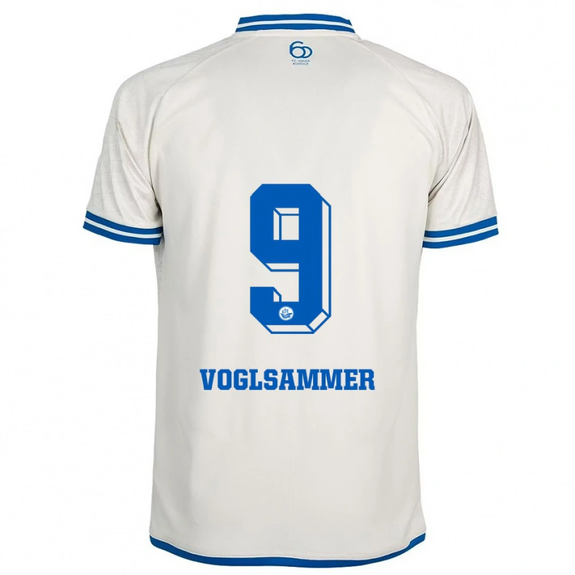Danxen Damen Andreas Voglsammer #9 Weiß Blau Auswärtstrikot Trikot 2025/26 T-Shirt