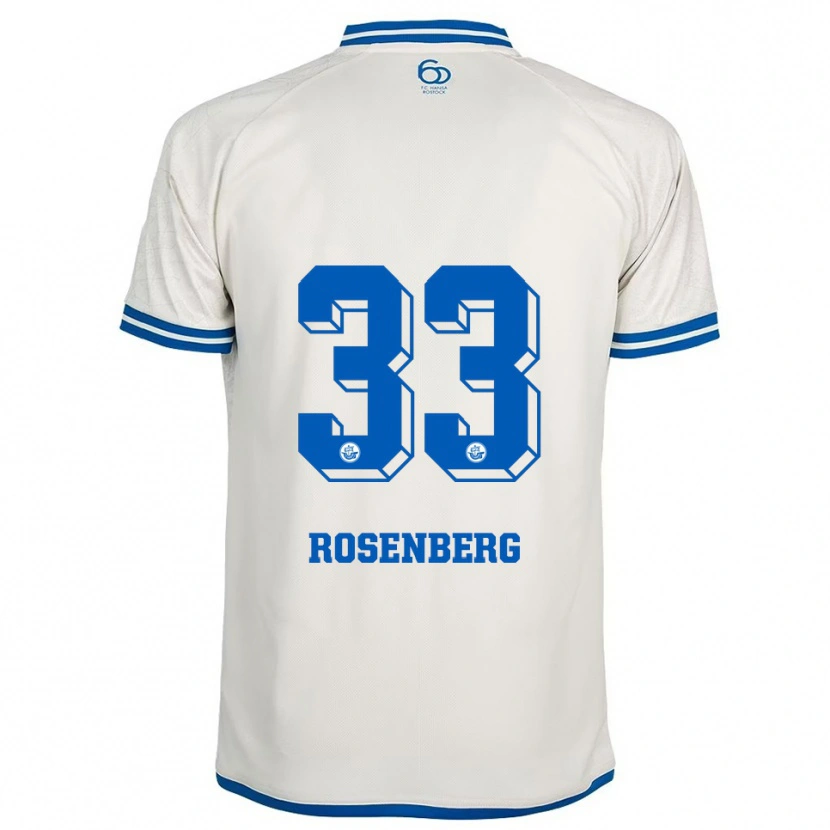 Danxen Damen Moritz Rosenberg #33 Weiß Blau Auswärtstrikot Trikot 2025/26 T-Shirt