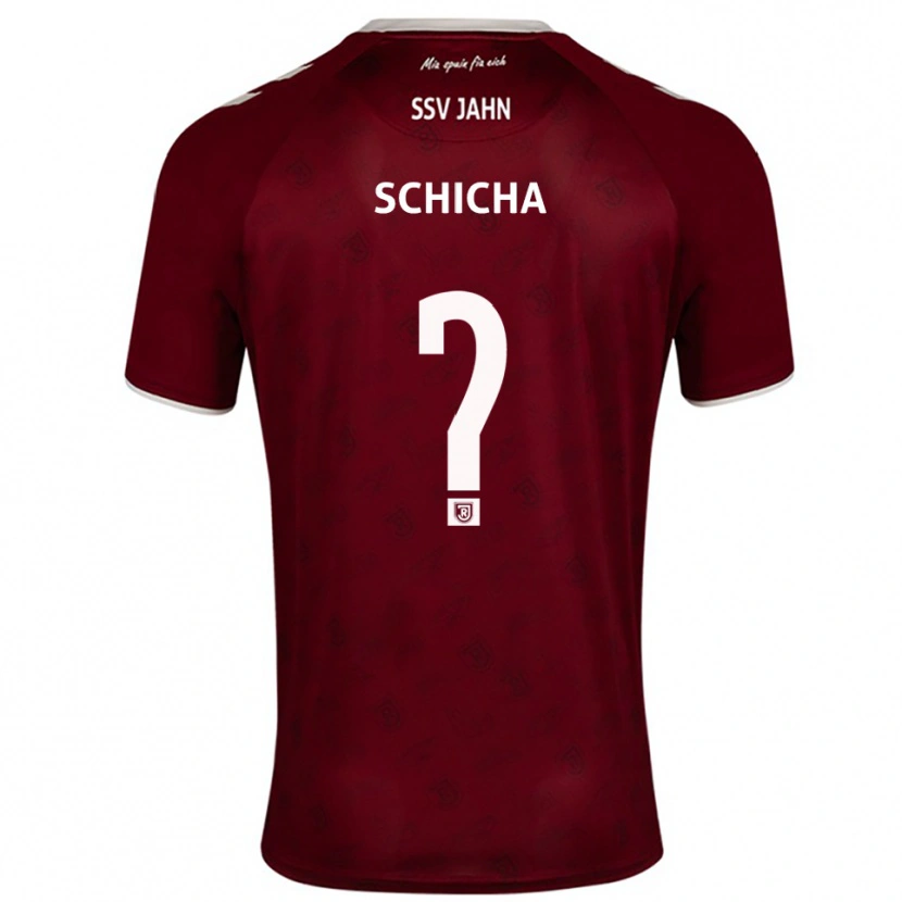 Danxen Damen Niklas Schicha #0 Burgunder Weiß Auswärtstrikot Trikot 2025/26 T-Shirt