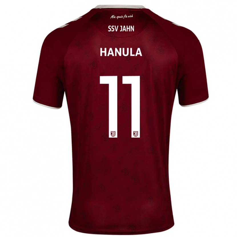 Danxen Damen Fabian Hanula #11 Burgunder Weiß Auswärtstrikot Trikot 2025/26 T-Shirt