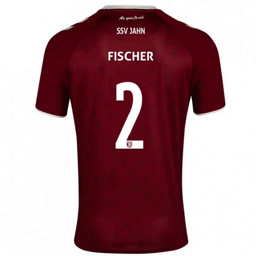 Danxen Damen Florian Fischer #2 Burgunder Weiß Auswärtstrikot Trikot 2025/26 T-Shirt