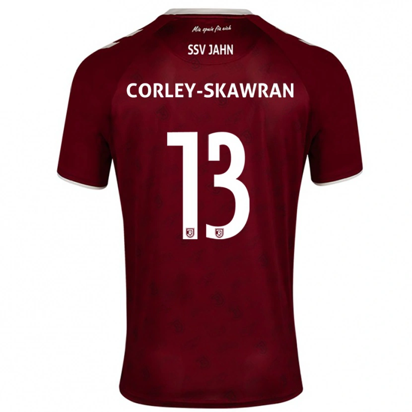 Danxen Damen Dorian Corley-Skawran #13 Burgunder Weiß Auswärtstrikot Trikot 2025/26 T-Shirt