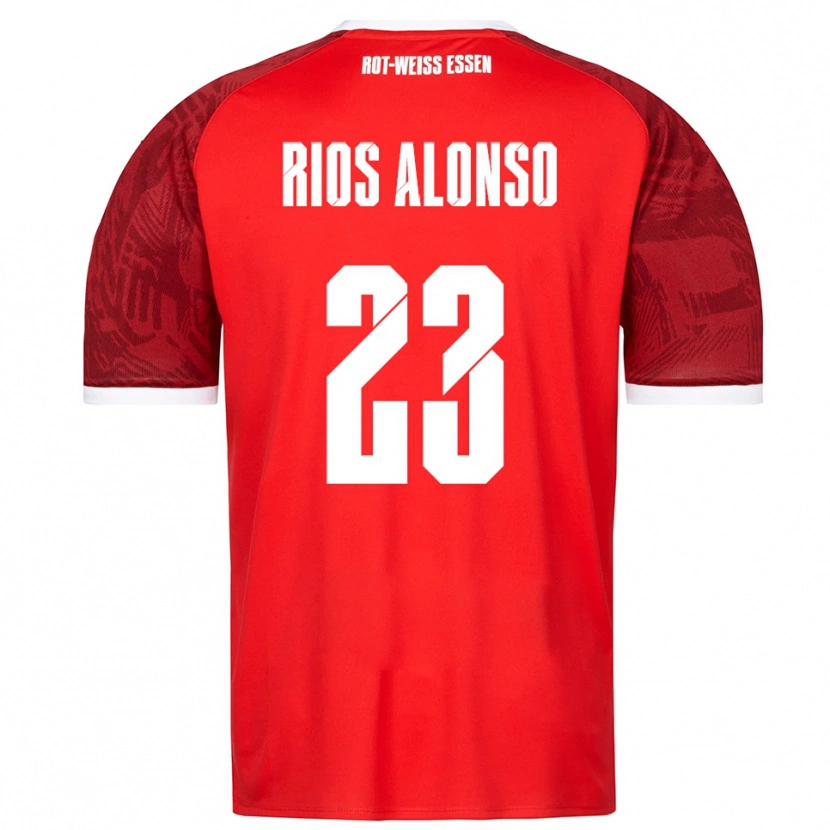 Danxen Damen José Enrique Ríos Alonso #23 Rot Burgunder Weiß Auswärtstrikot Trikot 2025/26 T-Shirt
