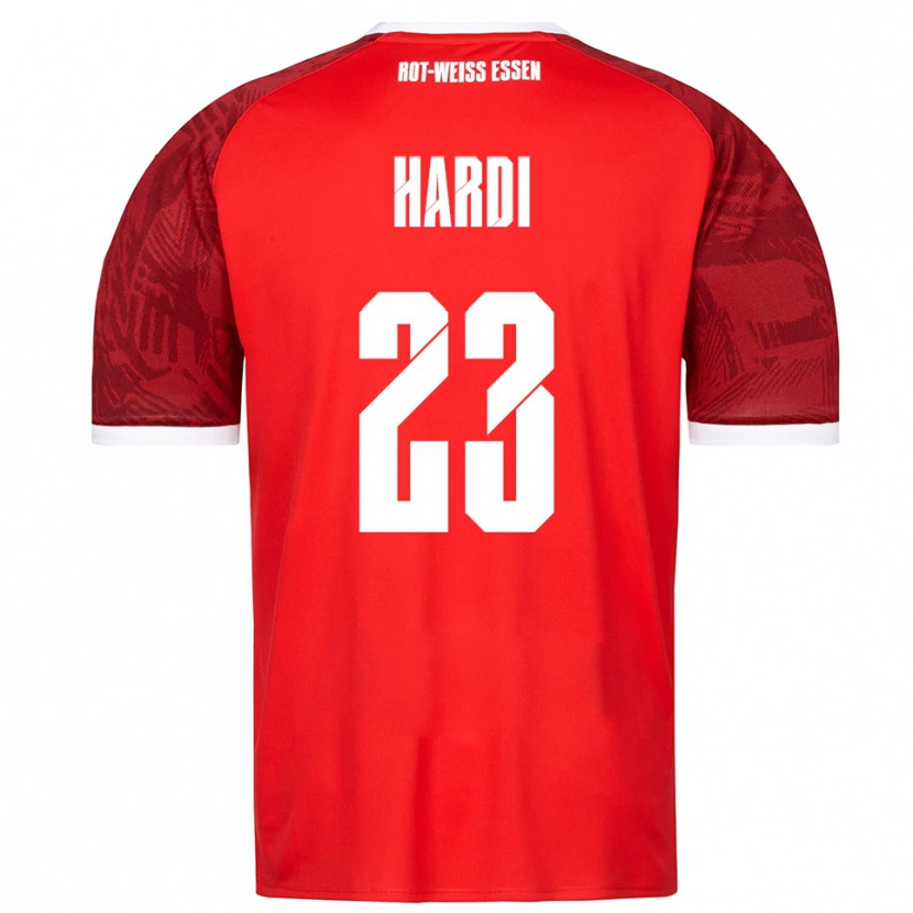 Danxen Damen Dominik Hardi #23 Rot Burgunder Weiß Auswärtstrikot Trikot 2025/26 T-Shirt