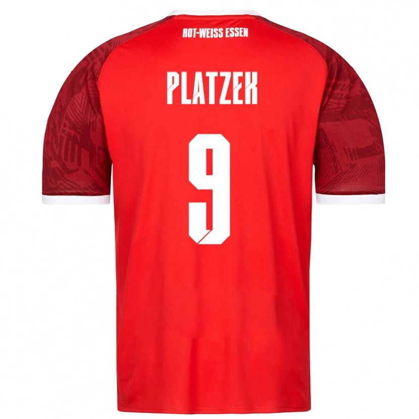 Danxen Damen Marcel Platzek #9 Rot Burgunder Weiß Auswärtstrikot Trikot 2025/26 T-Shirt