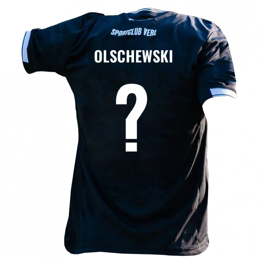 Danxen Damen Jan Olschewski #0 Schwarz Weiß Auswärtstrikot Trikot 2025/26 T-Shirt