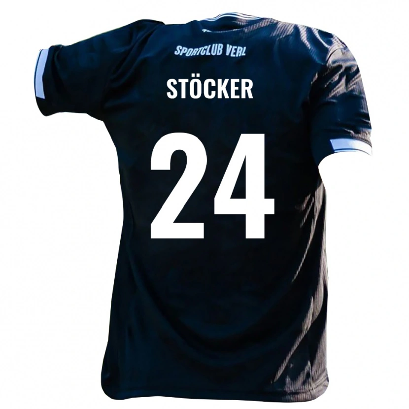 Danxen Damen Michel Stöcker #24 Schwarz Weiß Auswärtstrikot Trikot 2025/26 T-Shirt