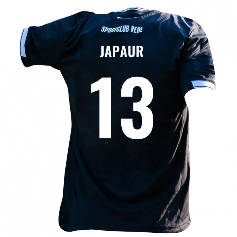 Danxen Damen Alem Japaur #13 Schwarz Weiß Auswärtstrikot Trikot 2025/26 T-Shirt