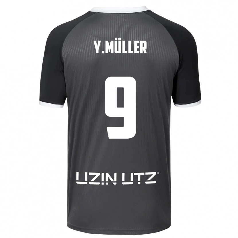 Danxen Damen Yannick Müller #9 Grau Weiß Auswärtstrikot Trikot 2025/26 T-Shirt