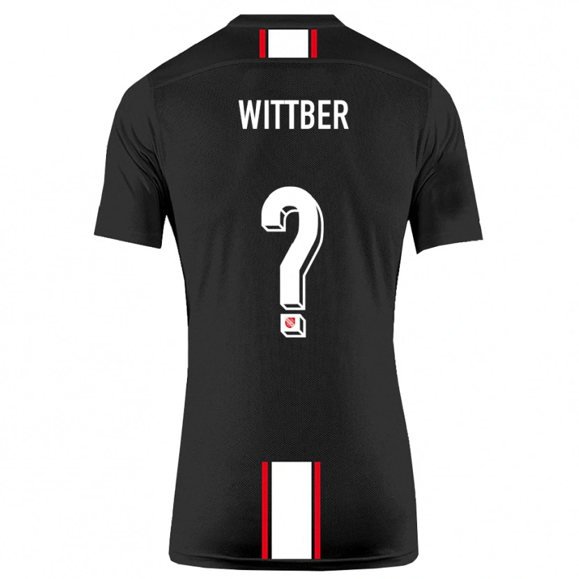 Danxen Damen Niklas Wittber #0 Schwarz Weiß Auswärtstrikot Trikot 2025/26 T-Shirt