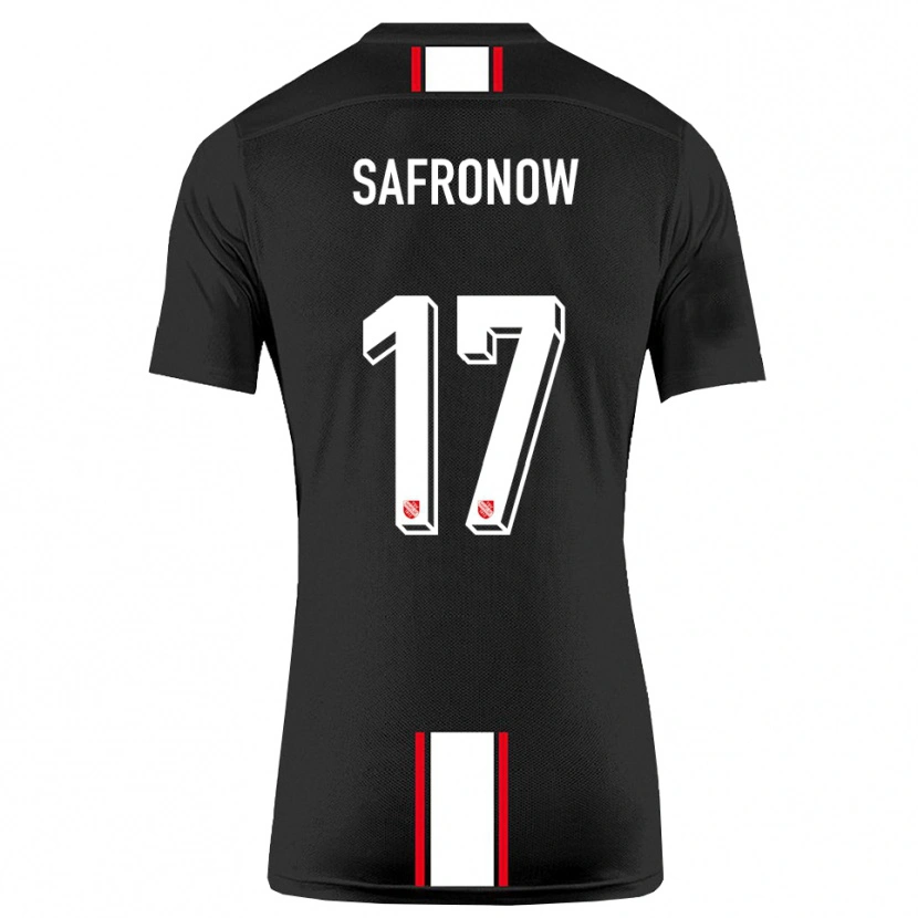 Danxen Damen Maxim Safronow #17 Schwarz Weiß Auswärtstrikot Trikot 2025/26 T-Shirt