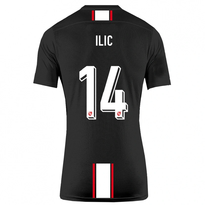Danxen Damen Marko Ilic #14 Schwarz Weiß Auswärtstrikot Trikot 2025/26 T-Shirt