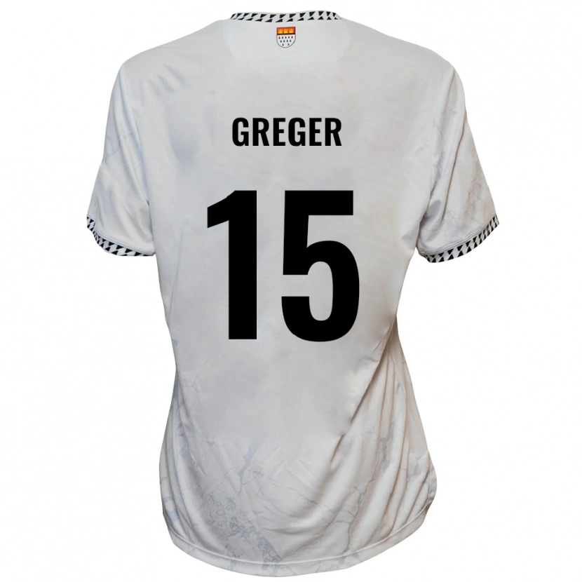 Danxen Damen Christoph Greger #15 Weiß Schwarz Auswärtstrikot Trikot 2025/26 T-Shirt