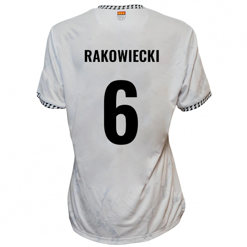 Danxen Damen Keny Rakowiecki #6 Weiß Schwarz Auswärtstrikot Trikot 2025/26 T-Shirt