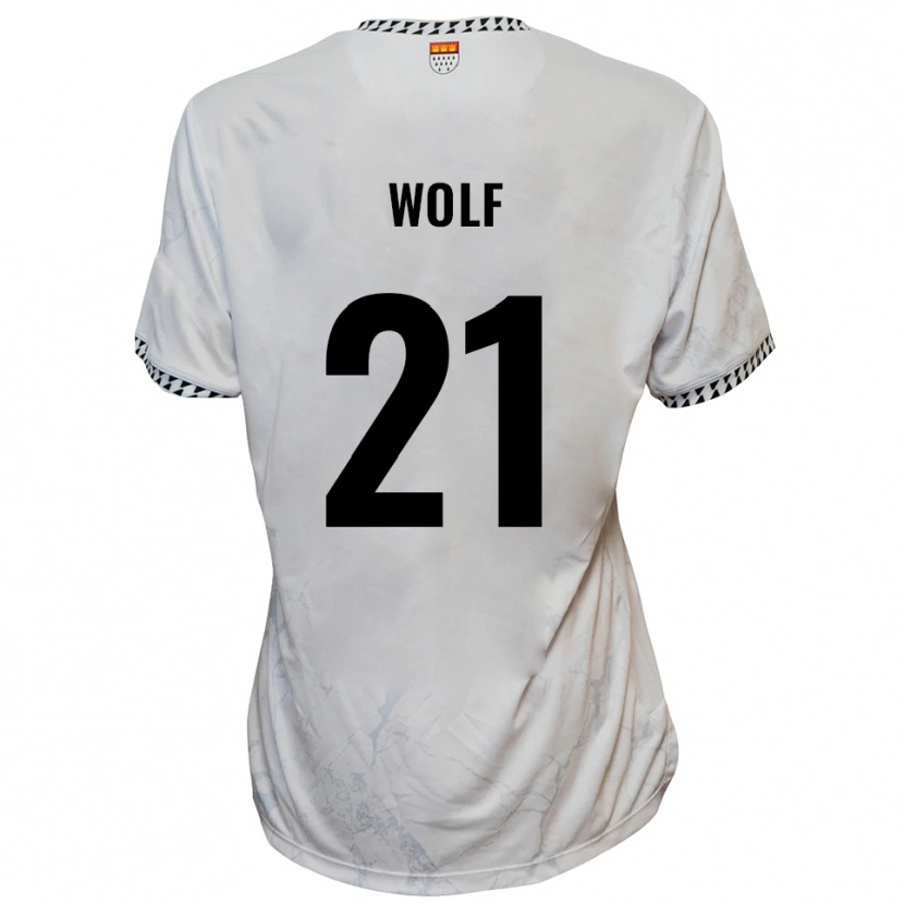 Danxen Damen Lucas Wolf #21 Weiß Schwarz Auswärtstrikot Trikot 2025/26 T-Shirt