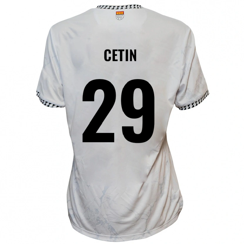 Danxen Damen Erkan Cetin #29 Weiß Schwarz Auswärtstrikot Trikot 2025/26 T-Shirt