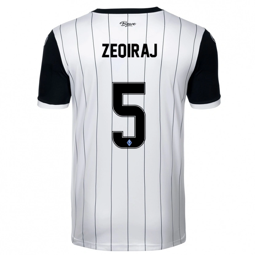 Danxen Damen Arlind Zeqiraj #5 Weiß Schwarz Auswärtstrikot Trikot 2025/26 T-Shirt