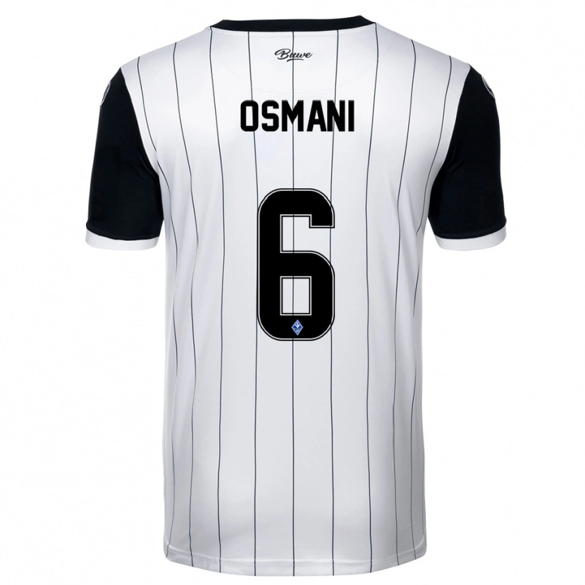 Danxen Damen Samir Osmani #6 Weiß Schwarz Auswärtstrikot Trikot 2025/26 T-Shirt