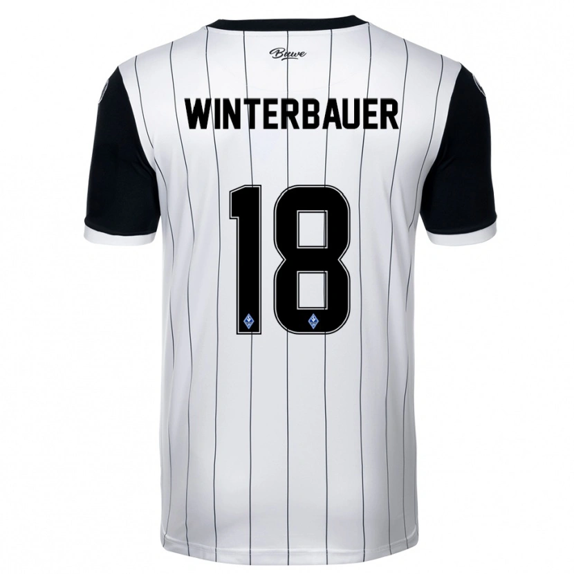 Danxen Damen Jan Winterbauer #18 Weiß Schwarz Auswärtstrikot Trikot 2025/26 T-Shirt