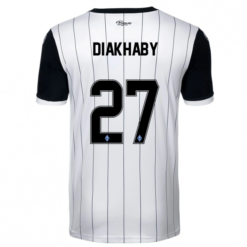 Danxen Damen Adama Diakhaby #27 Weiß Schwarz Auswärtstrikot Trikot 2025/26 T-Shirt