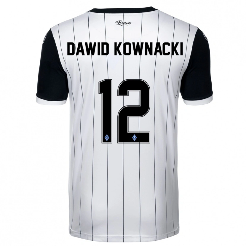 Danxen Damen Jakub Dawid Kownacki #12 Weiß Schwarz Auswärtstrikot Trikot 2025/26 T-Shirt
