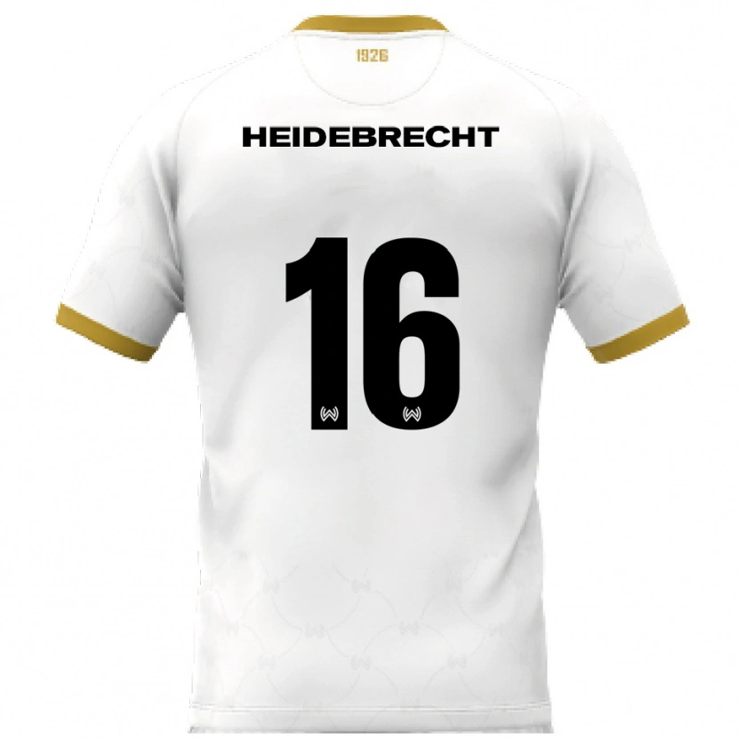Danxen Damen Elias Heidebrecht #16 Weiß Gold Auswärtstrikot Trikot 2025/26 T-Shirt