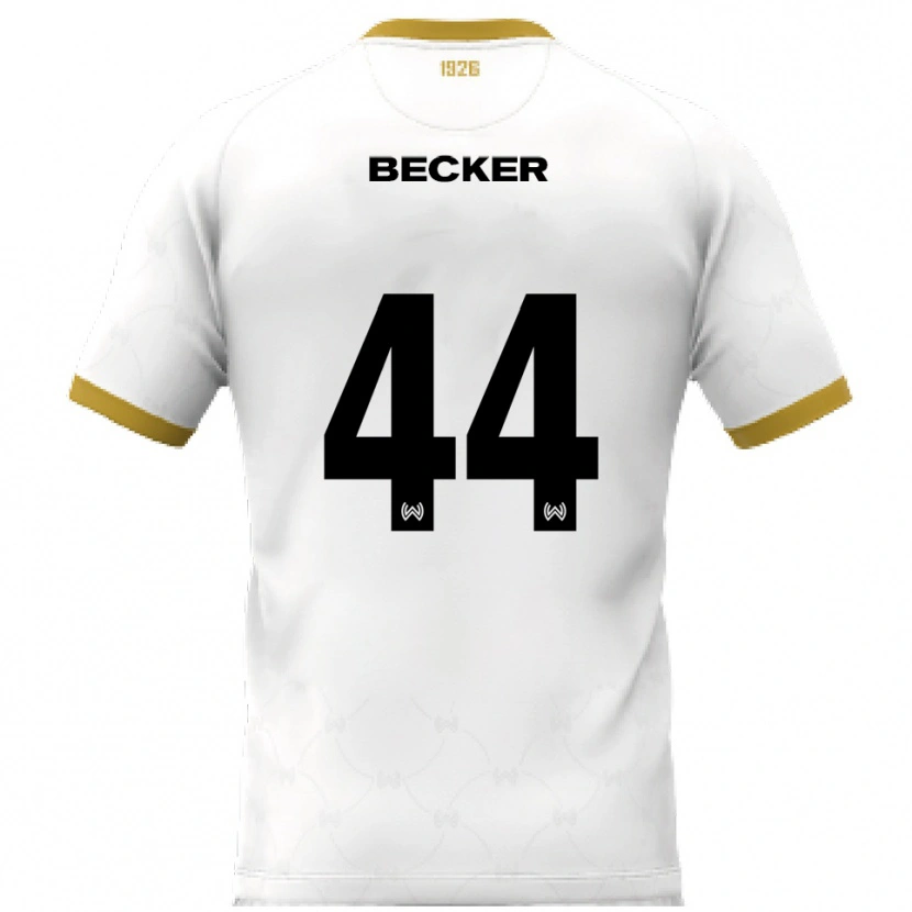 Danxen Damen Jan Becker #44 Weiß Gold Auswärtstrikot Trikot 2025/26 T-Shirt