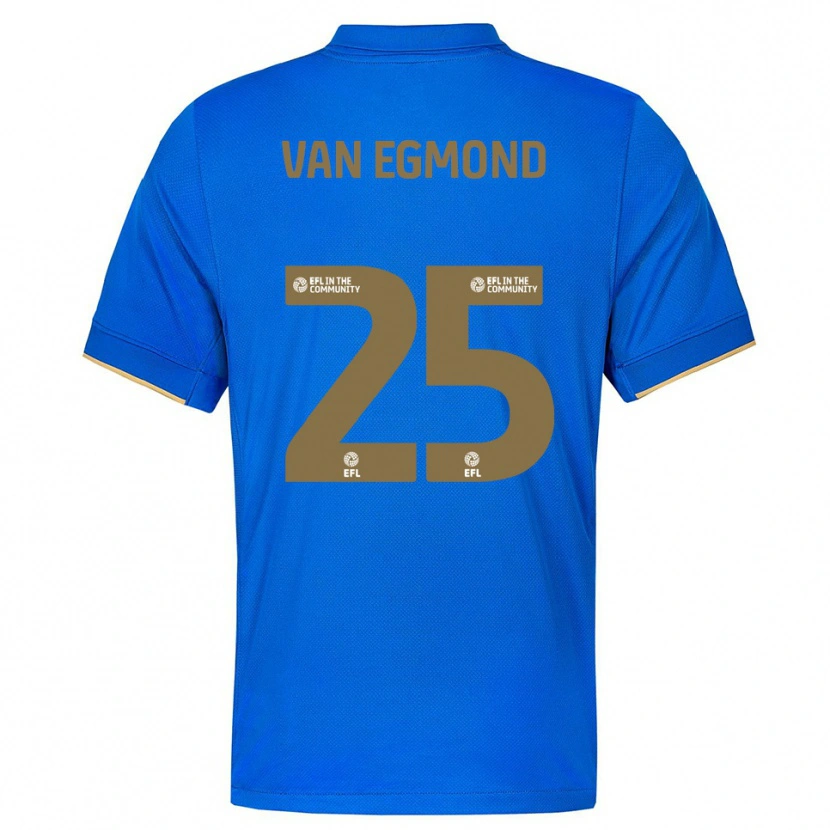Danxen Kinder Emily Van Egmond #25 Blau Gold Heimtrikot Trikot 2025/26 T-Shirt