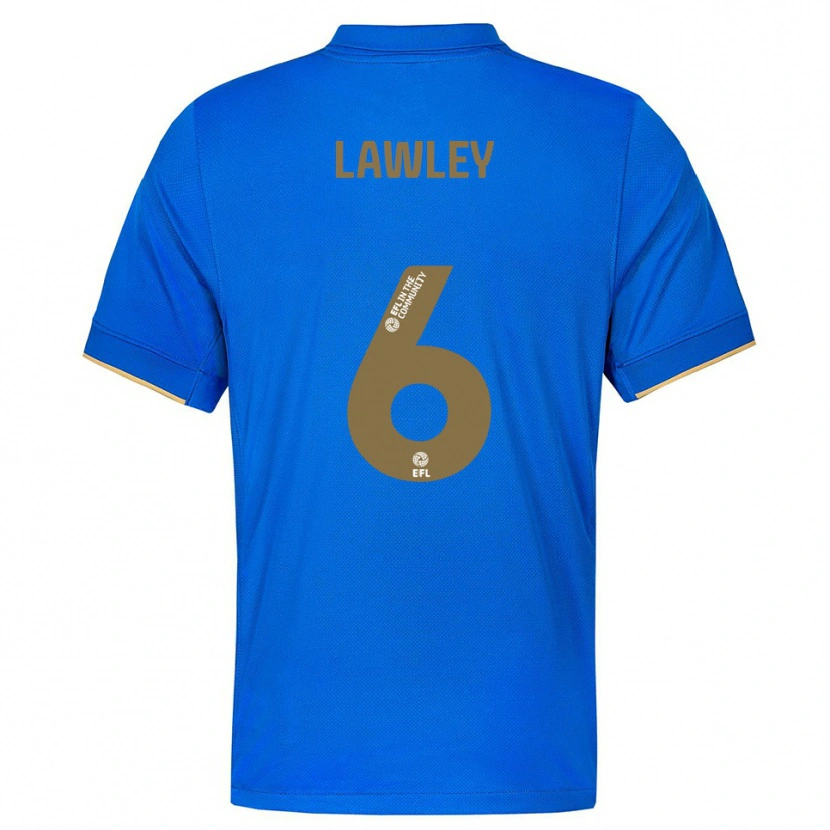 Danxen Kinder Gemma Lawley #6 Blau Gold Heimtrikot Trikot 2025/26 T-Shirt
