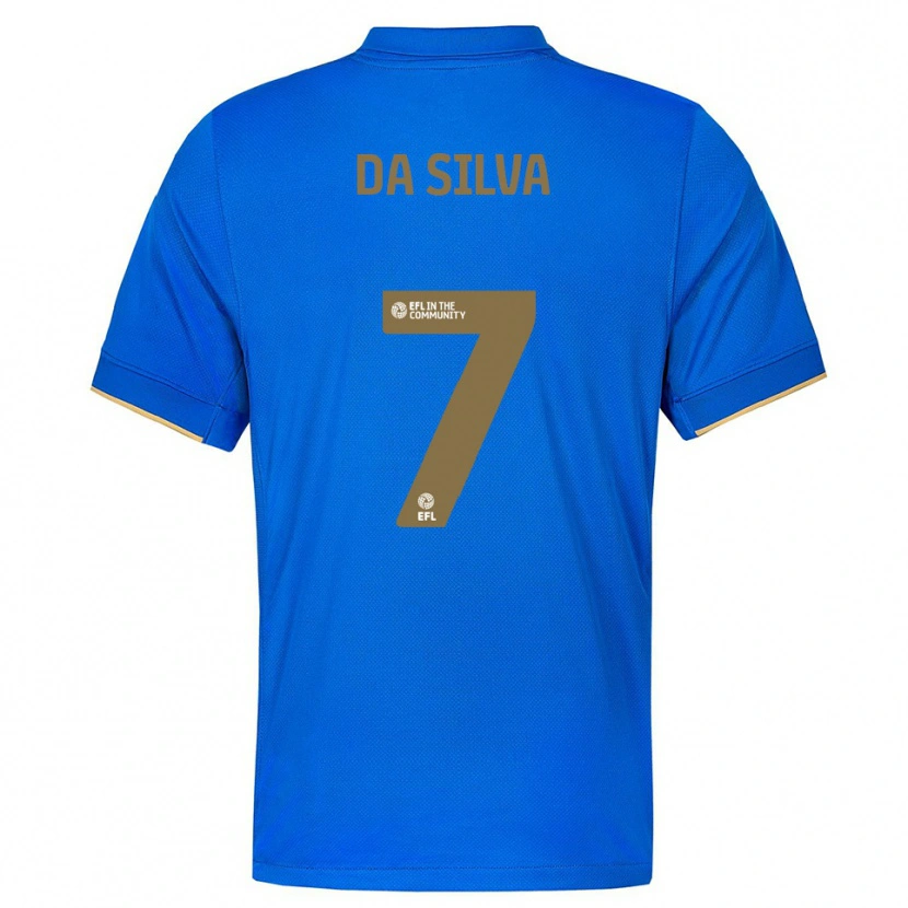 Danxen Kinder Alezandro Da Silva #7 Blau Gold Heimtrikot Trikot 2025/26 T-Shirt