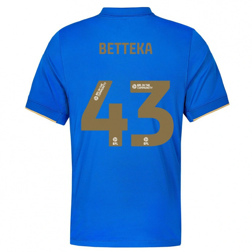 Danxen Kinder Zaid Betteka #43 Blau Gold Heimtrikot Trikot 2025/26 T-Shirt