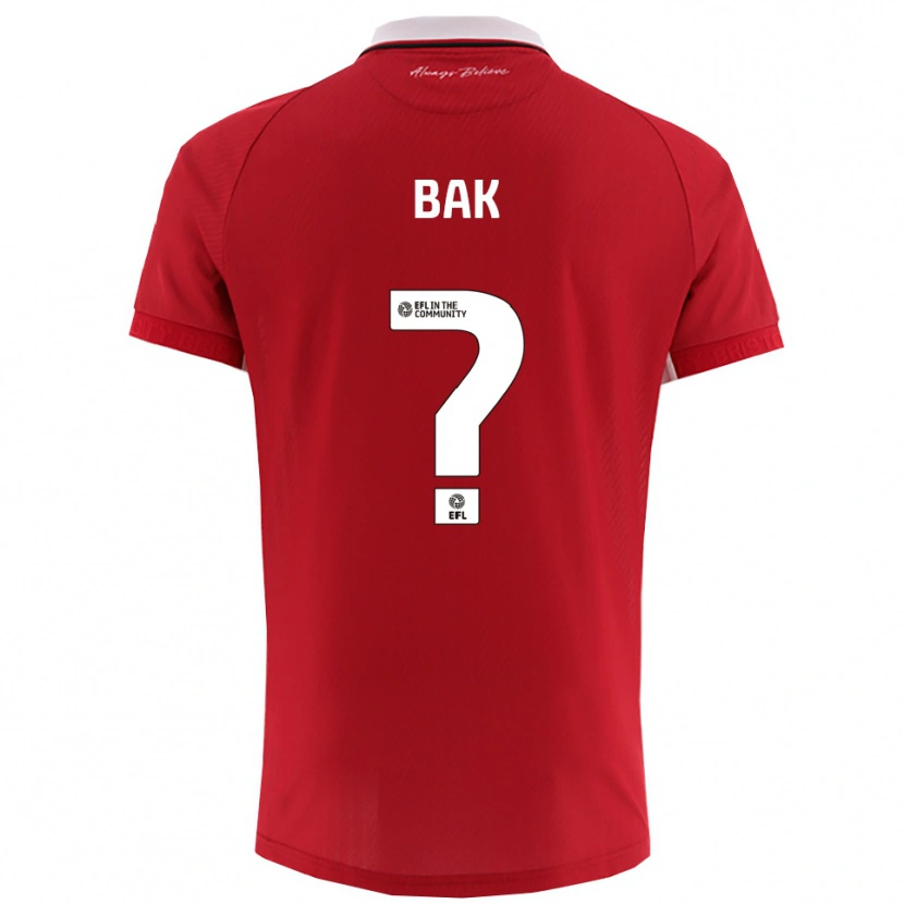 Danxen Kinder Brandon Bak #0 Rot Weiß Heimtrikot Trikot 2025/26 T-Shirt