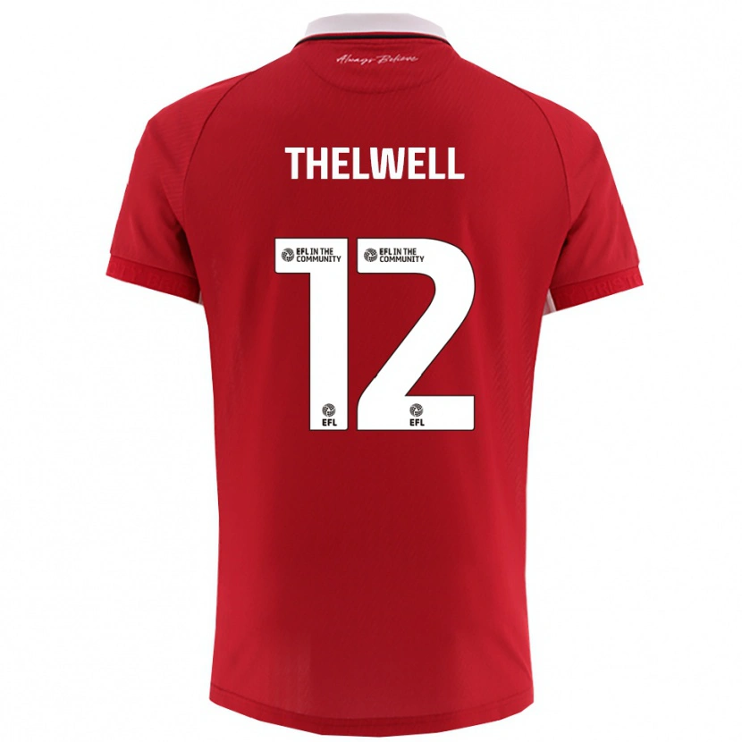 Danxen Kinder Marley Thelwell #12 Rot Weiß Heimtrikot Trikot 2025/26 T-Shirt
